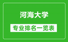 河海大学专业排名一览表_河海大学哪些专业比较好