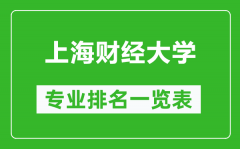上海财经大学专业排名一览表_上海财经大学哪些专业比较好