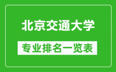 北京交通大学专业排名一览表_北京交通大学哪些专业比较好