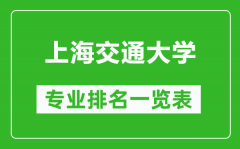 上海交通大学专业排名一览表_上海交通大学哪些专业比较好