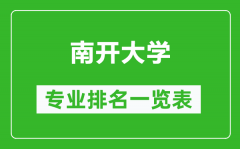 南开大学专业排名一览表_南开大学哪些专业比较好