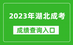 2023年湖北成考成绩查询入口网址（http://www.hbea.edu.cn/）
