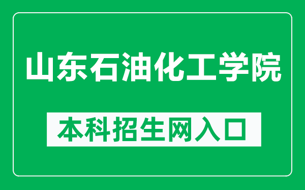 山东石油化工学院本科招生网网址(https://zs.sdipct.edu.cn/)