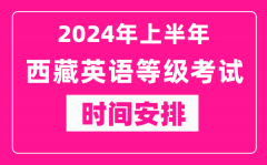 2024年上半年西藏英语等级考试时间安排表