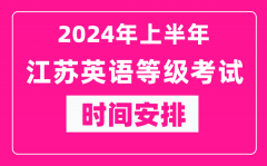 2024年上半年江苏英语等级考试时间安排表