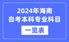 2024年海南自考本科专业科目一览表_海南自考本科有哪些学校和专业