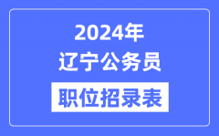 2024年辽宁公务员职位招录表_辽宁公务员报考岗位表