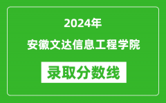 安徽文达信息工程学院录取分数线2024年是多少分(附各省录取最低分)