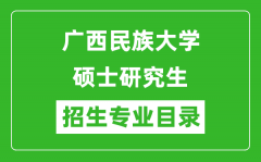 广西民族大学2024硕士研究生招生专业目录及考试科目