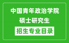 中国青年政治学院2024硕士研究生招生专业目录及考试科目