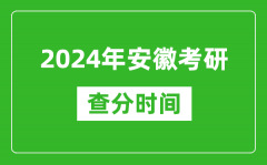 2024年安徽省考研查分时间_安徽考研成绩什么时候公布？
