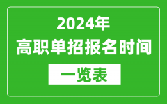 <b>2024年全国各地高职单招报名时间一览表</b>