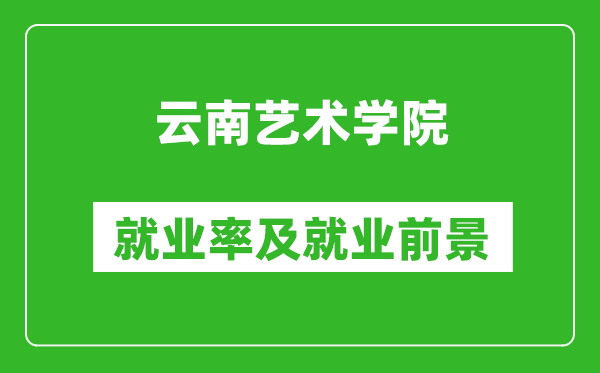 云南艺术学院就业率怎么样,就业前景好吗?