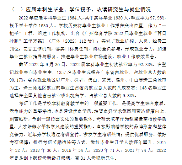 广州体育学院就业率怎么样,就业前景好吗?