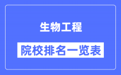 生物工程专业考研院校排名一览表