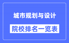 城市规划与设计专业考研院校排名一览表