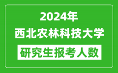 2024年西北农林科技大学研究生报考人数