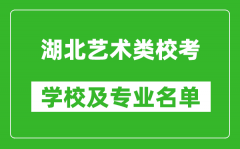 湖北艺术类专业校考学校及专业名单