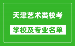 天津艺术类专业校考学校及专业名单