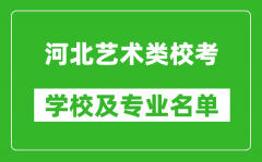 河北艺术类专业校考学校及专业名单