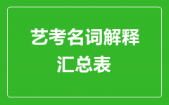 <b>艺考名词解释汇总表_艺考专业术语一览表</b>