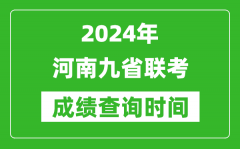2024年河南九省联考成绩查询时间_什么时候公布分数