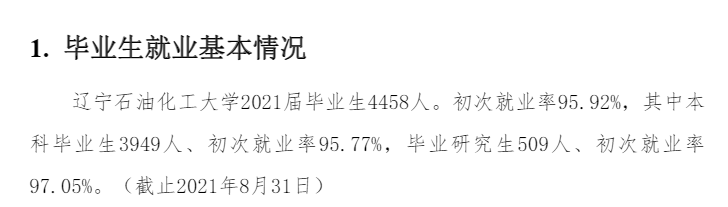 辽宁石油化工大学就业率怎么样,就业前景好吗?