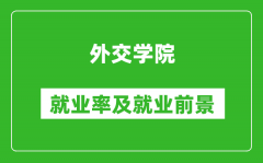 外交学院就业率怎么样_就业前景好吗？