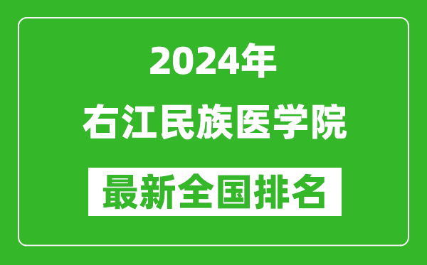 2024年右江民族医学院排名全国多少,最新全国排名第几?