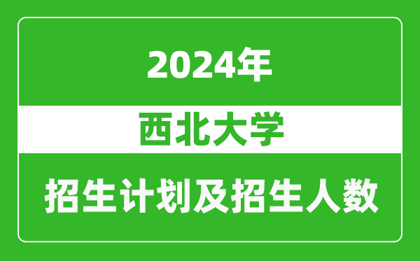 西北大学2024年在江苏的招生计划及招生人数