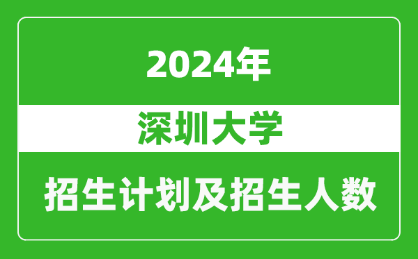 深圳大学2024年在河南的招生计划和招生人数