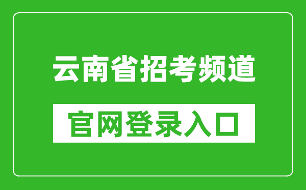 云南省招考频道官网登录入口网址:https://www.ynzs.cn/