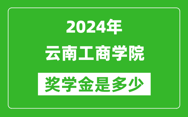 2024年云南工商学院奖学金多少钱,覆盖率是多少？