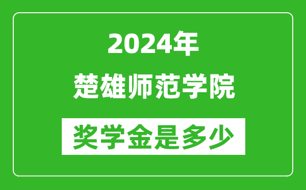 2024年楚雄师范学院奖学金多少钱,覆盖率是多少？