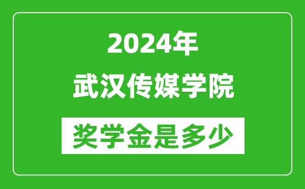 2024年武汉传媒学院奖学金多少钱,覆盖率是多少？
