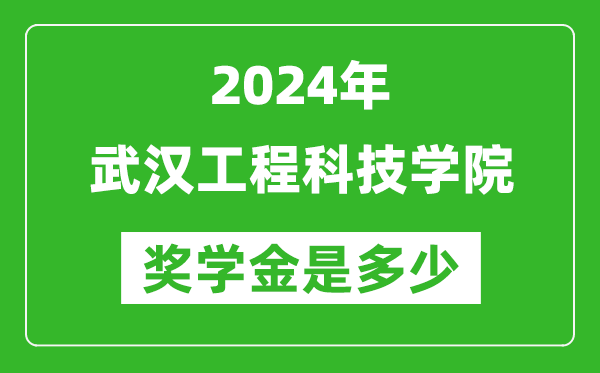 2024年武汉工程科技学院奖学金多少钱,覆盖率是多少？