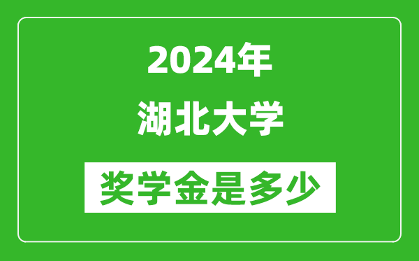 2024年湖北大学奖学金多少钱,覆盖率是多少？