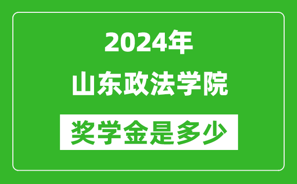 2024年山东政法学院奖学金多少钱,覆盖率是多少?
