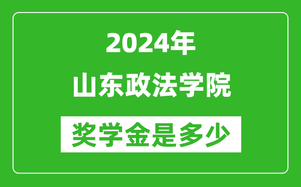 2024年山东政法学院奖学金多少钱,覆盖率是多少？