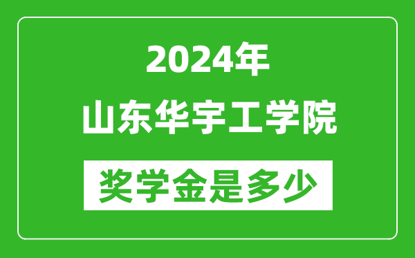 2024年山东华宇工学院奖学金多少钱,覆盖率是多少？