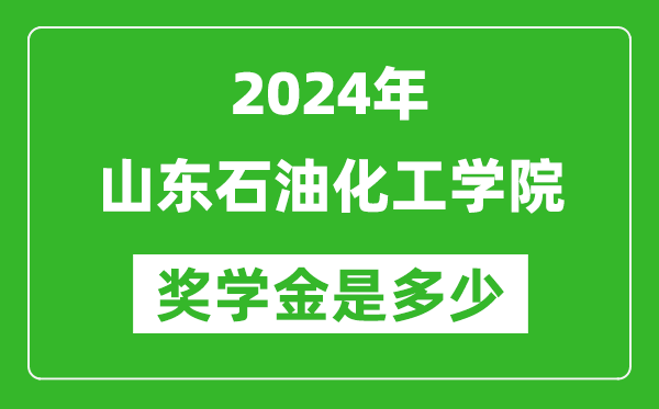 2024年山东石油化工学院奖学金多少钱,覆盖率是多少?