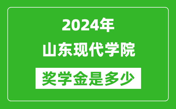 2024年山东现代学院奖学金多少钱,覆盖率是多少？