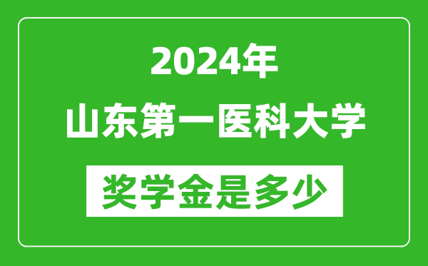 2024年山东第一医科大学奖学金多少钱,覆盖率是多少？