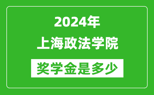 2024年上海政法学院奖学金多少钱,覆盖率是多少?
