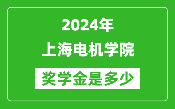 2024年上海电机学院奖学金多少钱,覆盖率是多少?