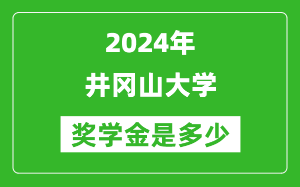 2024年井冈山大学奖学金多少钱,覆盖率是多少？