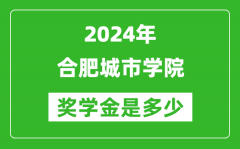 2024年合肥城市学院奖学金多少钱_覆盖率是多少？