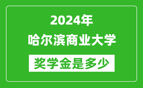 2024年哈尔滨商业大学奖学金多少钱,覆盖率是多少？