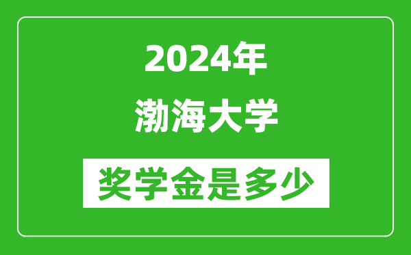 2024年渤海大学奖学金多少钱,覆盖率是多少？