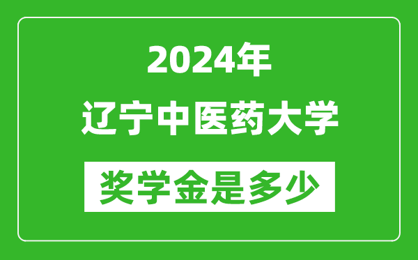 2024年辽宁中医药大学奖学金多少钱,覆盖率是多少？